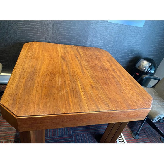 Image 1 of Vintage Esstisch Henri Rapin aus Mahagoni Art Nouveau Art Deco