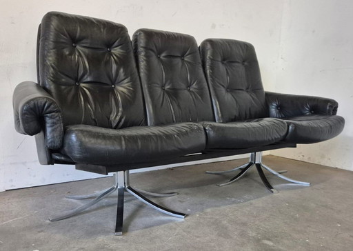 1970er Space Age Ledersofa