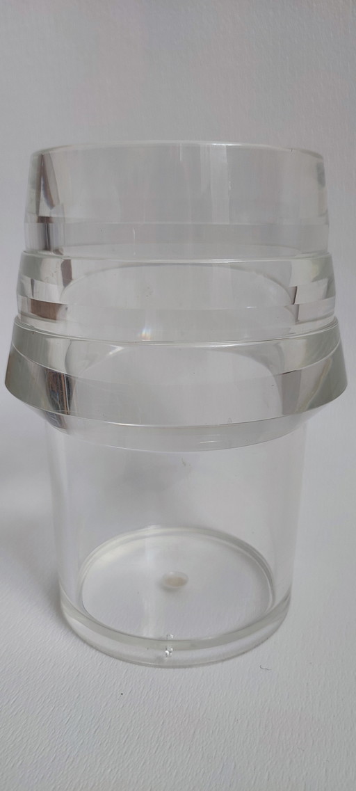 Alfio di Bella Design Wein Champagner Kühler Transparent Lucite Acryl Vase