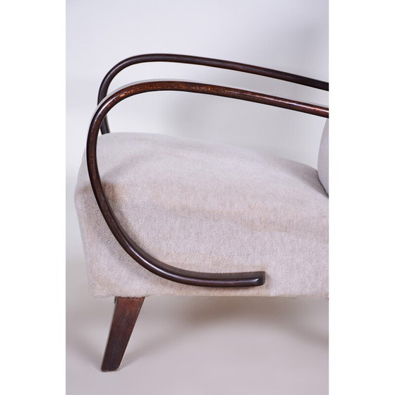 Image 1 of Paar Buchenholzsessel im Art-déco-Stil von Jindrich Halabala für UP Zavody, Tschechoslowakei 1930