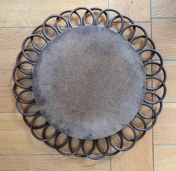 Image 1 of Spiegel Rattan Blume Vintage