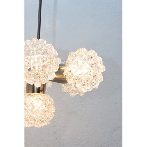 Image 1 of Vintage-Kronleuchter aus geschliffenem Glas für Kamenický Šenov, Tschechoslowakei 1970