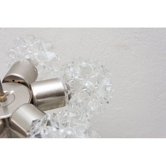 Image 1 of Vintage-Kronleuchter aus geschliffenem Glas für Kamenický Šenov, Tschechoslowakei 1970