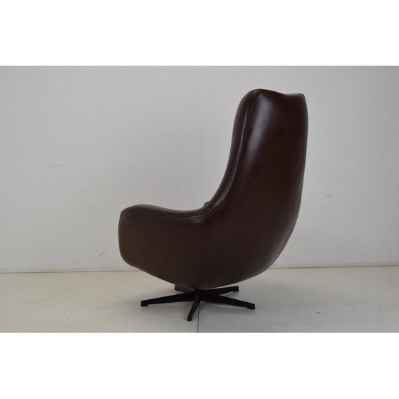 Image 1 of Mid-Century Drehsessel aus Kunstleder, Tschechoslowakei 1980er Jahre