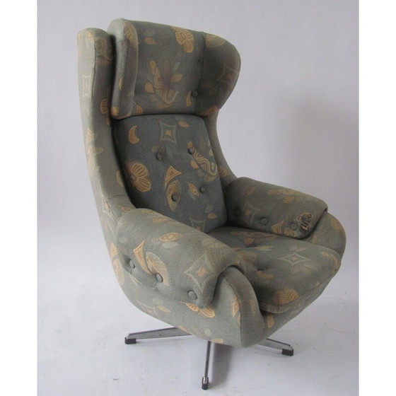 Image 1 of Grauer Drehsessel von UP Závody Rousínov, Tschechoslowakei 1970er Jahre