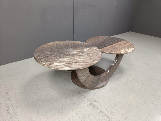 Image 1 of Zweistöckiger Couchtisch aus Marmor, 1970er Jahre