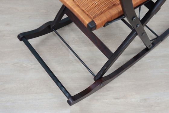 Image 1 of Mid Century Klapp-Schaukelstühle F.lli Reguitti 1950er Jahre