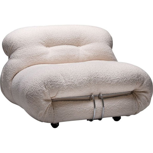 Vintage-Sessel aus Bouclé-Wolle von Scarpa Soriana, 1969