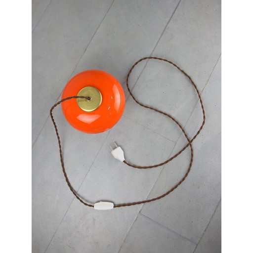 Vintage-Lampe aus Glas und Messing