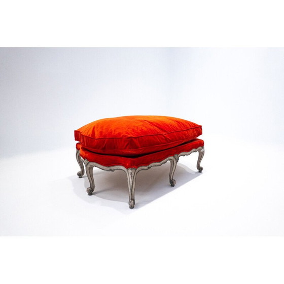 Image 1 of Vintage-Bank aus rotem Samt, Belgien