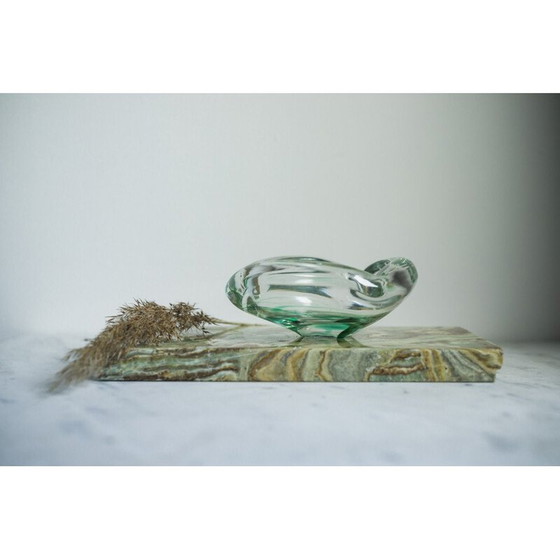 Image 1 of Aschenbecher aus Glas von Max Verboeket für Maastricht Kirstalunie, Niederlande 1950er Jahre