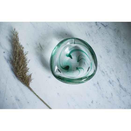 Image 1 of Aschenbecher aus Glas von Max Verboeket für Maastricht Kirstalunie, Niederlande 1950er Jahre