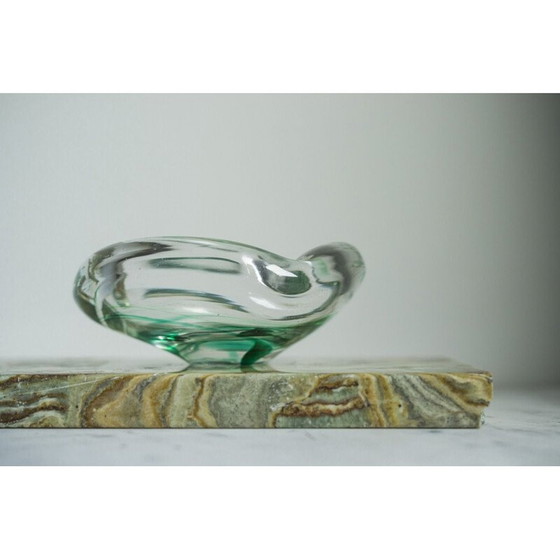 Image 1 of Aschenbecher aus Glas von Max Verboeket für Maastricht Kirstalunie, Niederlande 1950er Jahre