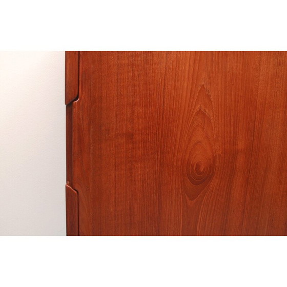 Image 1 of Vintage-Highboard aus Teakholz mit Schiebetüren, 1960er Jahre