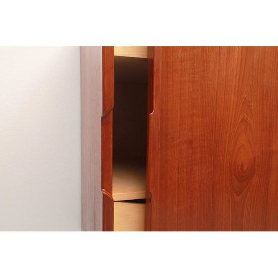 Image 1 of Vintage-Highboard aus Teakholz mit Schiebetüren, 1960er Jahre