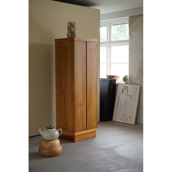 Image 1 of Kubistischer Schrank aus der Mitte des Jahrhunderts, Kiefer, 1980er Jahre