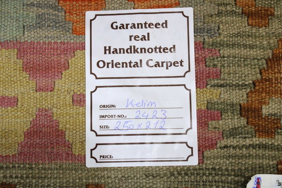 Image 1 of Original Old Style Kelim Afghan 250 X 212 Cm Top Zustand