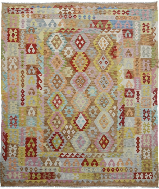 Original Old Style Kelim Afghan 250 X 212 Cm Top Zustand