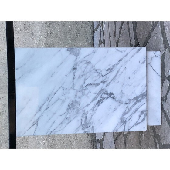 Image 1 of Großer Vintage-Tisch aus Carrara-Marmor 1970er Jahre