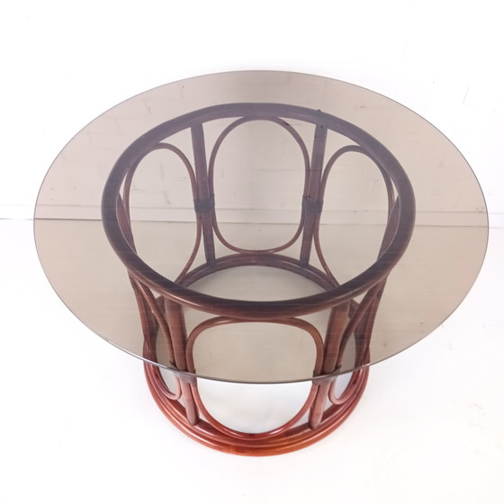 Image 1 of Vintage manou mit Esstisch aus Rauchglas