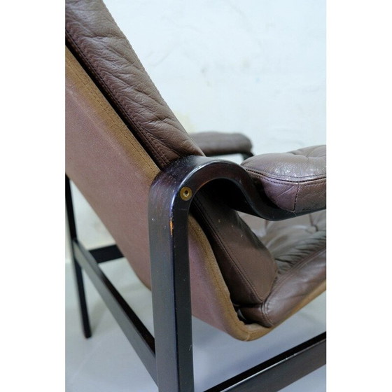 Image 1 of Mid Century Leder-Loungesessel von Oy BJ Dahlqvist für BD Furniture, Finnland 1960er Jahre