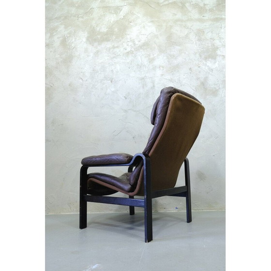 Image 1 of Mid Century Leder-Loungesessel von Oy BJ Dahlqvist für BD Furniture, Finnland 1960er Jahre