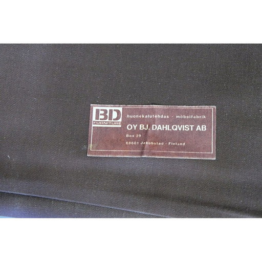 Mid Century Leder-Loungesessel von Oy BJ Dahlqvist für BD Furniture, Finnland 1960er Jahre