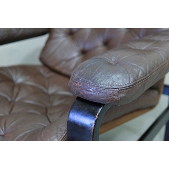 Image 1 of Mid Century Leder-Loungesessel von Oy BJ Dahlqvist für BD Furniture, Finnland 1960er Jahre