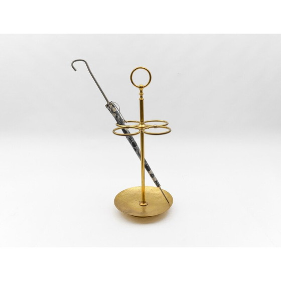 Image 1 of Vintage Schirmständer aus gehämmertem Messing, Österreich 1960