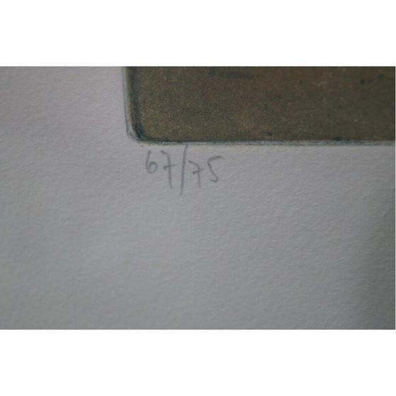 Image 1 of Skandinavische Gravur handsigniert von Josef Schibli, Schweden 1970