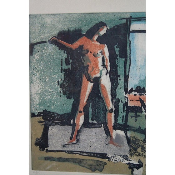 Image 1 of Skandinavische Gravur handsigniert von Josef Schibli, Schweden 1970