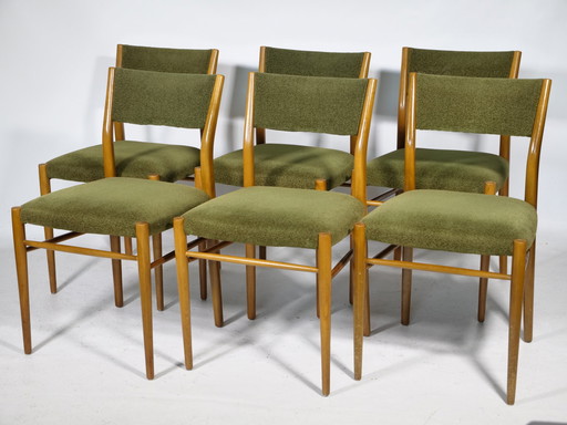 6x Lübke eetkamerstoelen