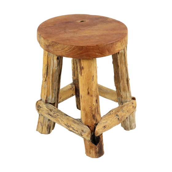 Image 1 of Holzhocker Baumstamm Brutalist