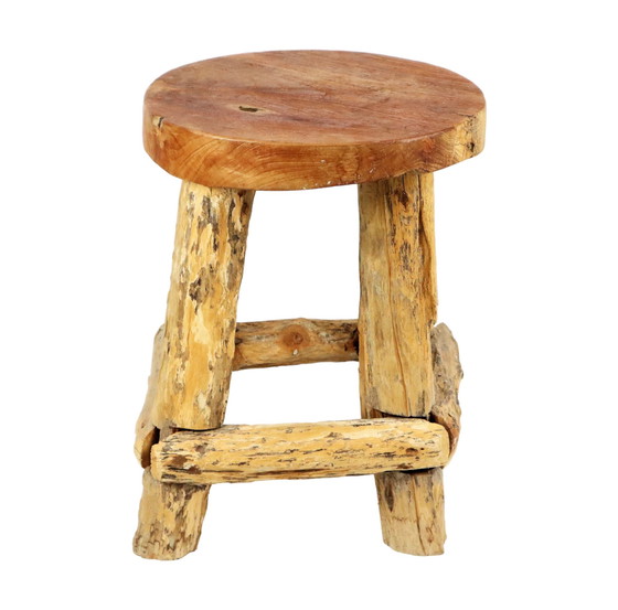 Image 1 of Holzhocker Baumstamm Brutalist