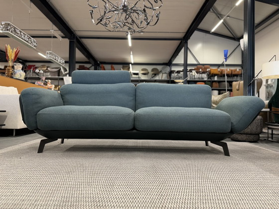 Image 1 of Leolux Nardo 3-Sitzer Sofa Grünes Leder Stoff