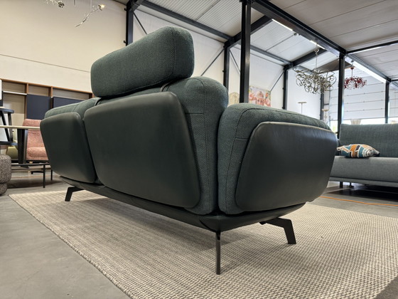 Image 1 of Leolux Nardo 3-Sitzer Sofa Grünes Leder Stoff