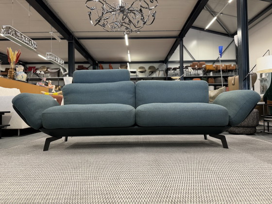 Image 1 of Leolux Nardo 3-Sitzer Sofa Grünes Leder Stoff