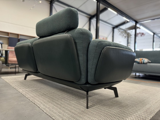 Image 1 of Leolux Nardo 3-Sitzer Sofa Grünes Leder Stoff