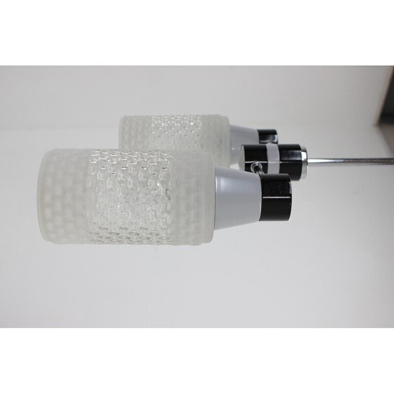 Image 1 of Mid-Century-Kronleuchter aus Metall und Glas von Napako, Tschechoslowakei 1970er Jahre