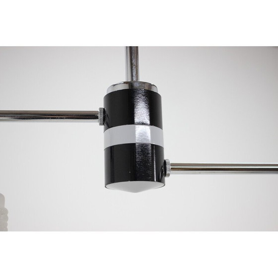 Image 1 of Mid-Century-Kronleuchter aus Metall und Glas von Napako, Tschechoslowakei 1970er Jahre
