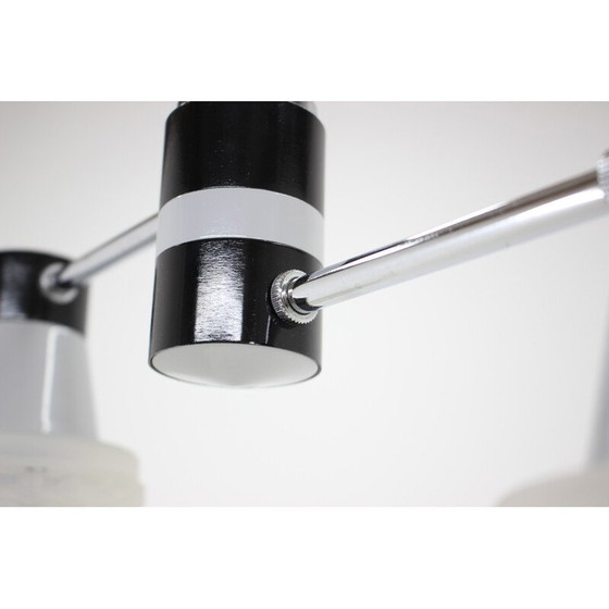 Image 1 of Mid-Century-Kronleuchter aus Metall und Glas von Napako, Tschechoslowakei 1970er Jahre