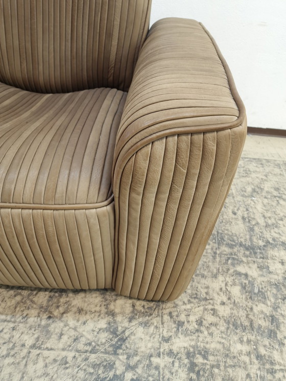 Image 1 of Ernst Lüthy Zweisitzer Designersofa Ledersofa Couch Modularsofa