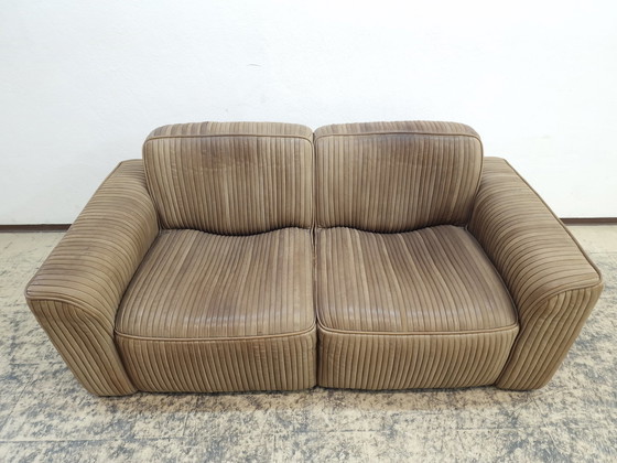 Image 1 of Ernst Lüthy Zweisitzer Designersofa Ledersofa Couch Modularsofa