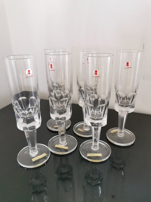 6 Design-Champagnerbecher Neu