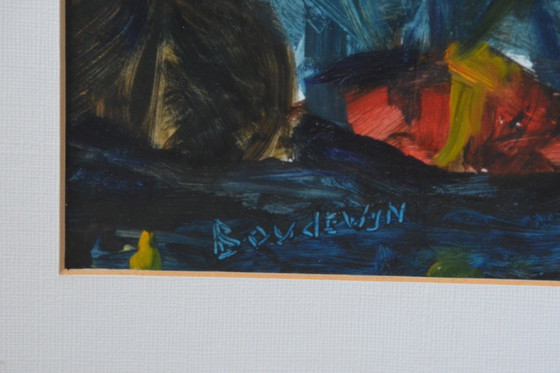 Image 1 of Acrylgemälde auf Papier (signiert) Baudouin