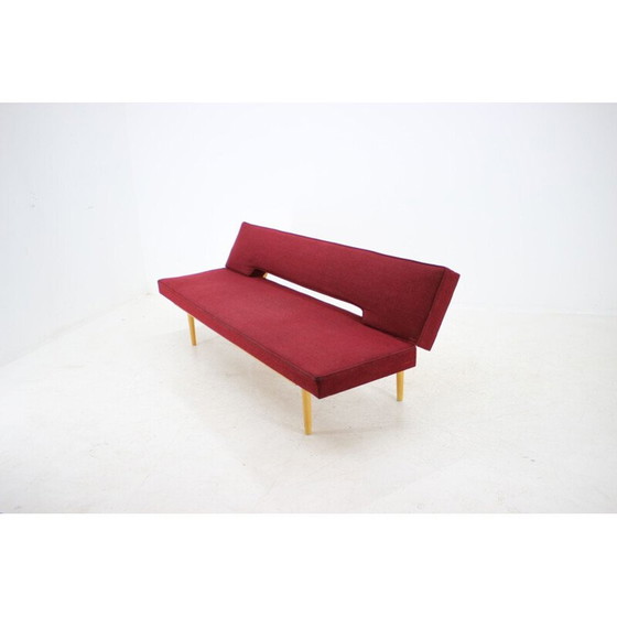 Image 1 of Vintage-Sofa von Miroslav Navrátil aus Holz und Stoff, 1960er Jahre