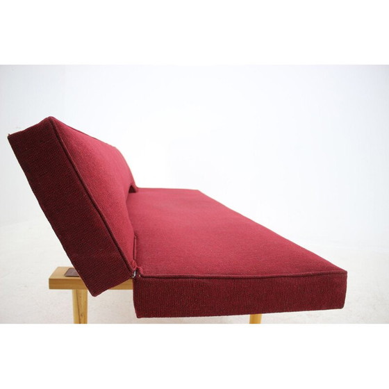 Image 1 of Vintage-Sofa von Miroslav Navrátil aus Holz und Stoff, 1960er Jahre
