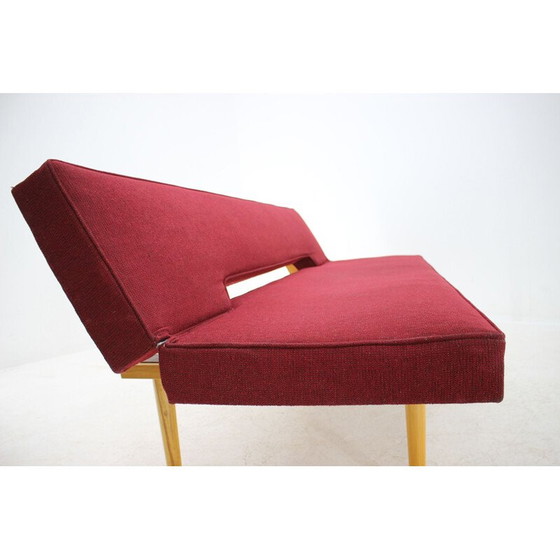 Image 1 of Vintage-Sofa von Miroslav Navrátil aus Holz und Stoff, 1960er Jahre