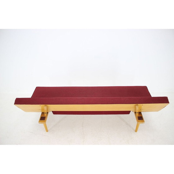 Image 1 of Vintage-Sofa von Miroslav Navrátil aus Holz und Stoff, 1960er Jahre