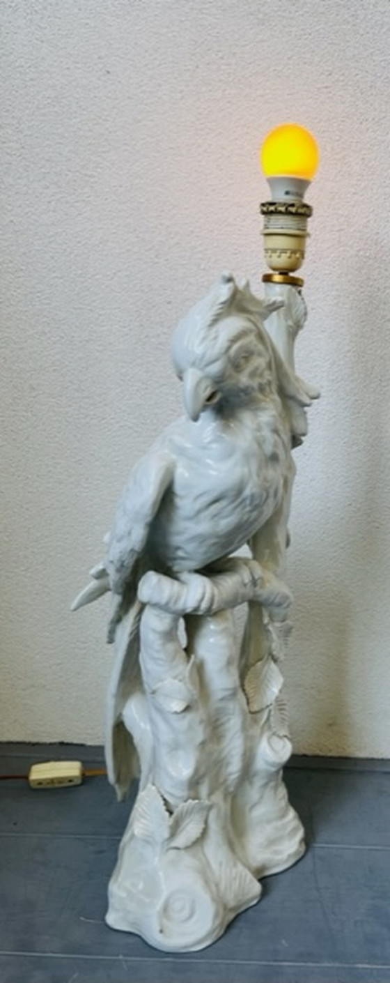 Image 1 of MidCentury Papageienlampe aus Keramik